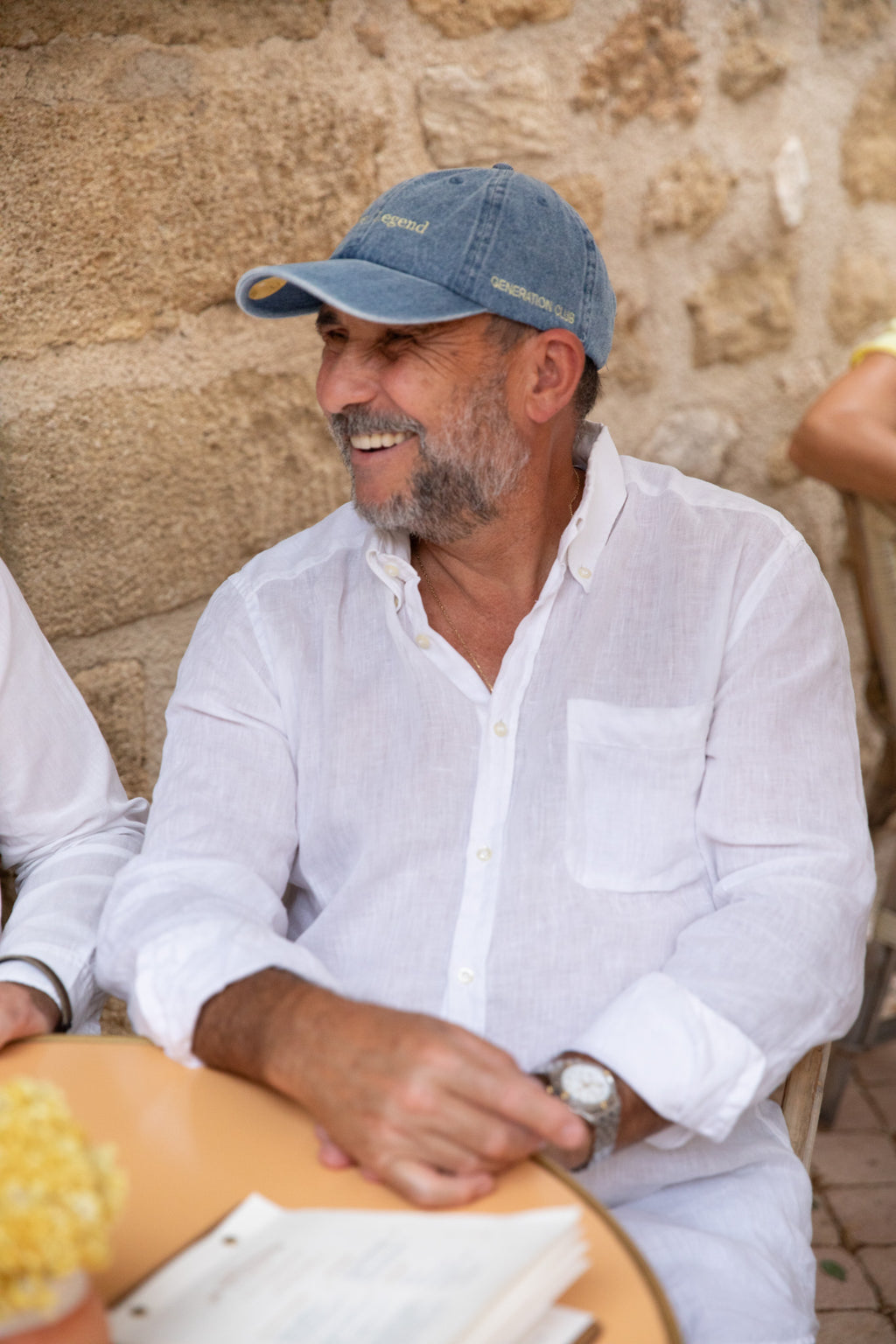 Casquette Jean Premium & Broderie Jaune Beurre – Boomer Legend
