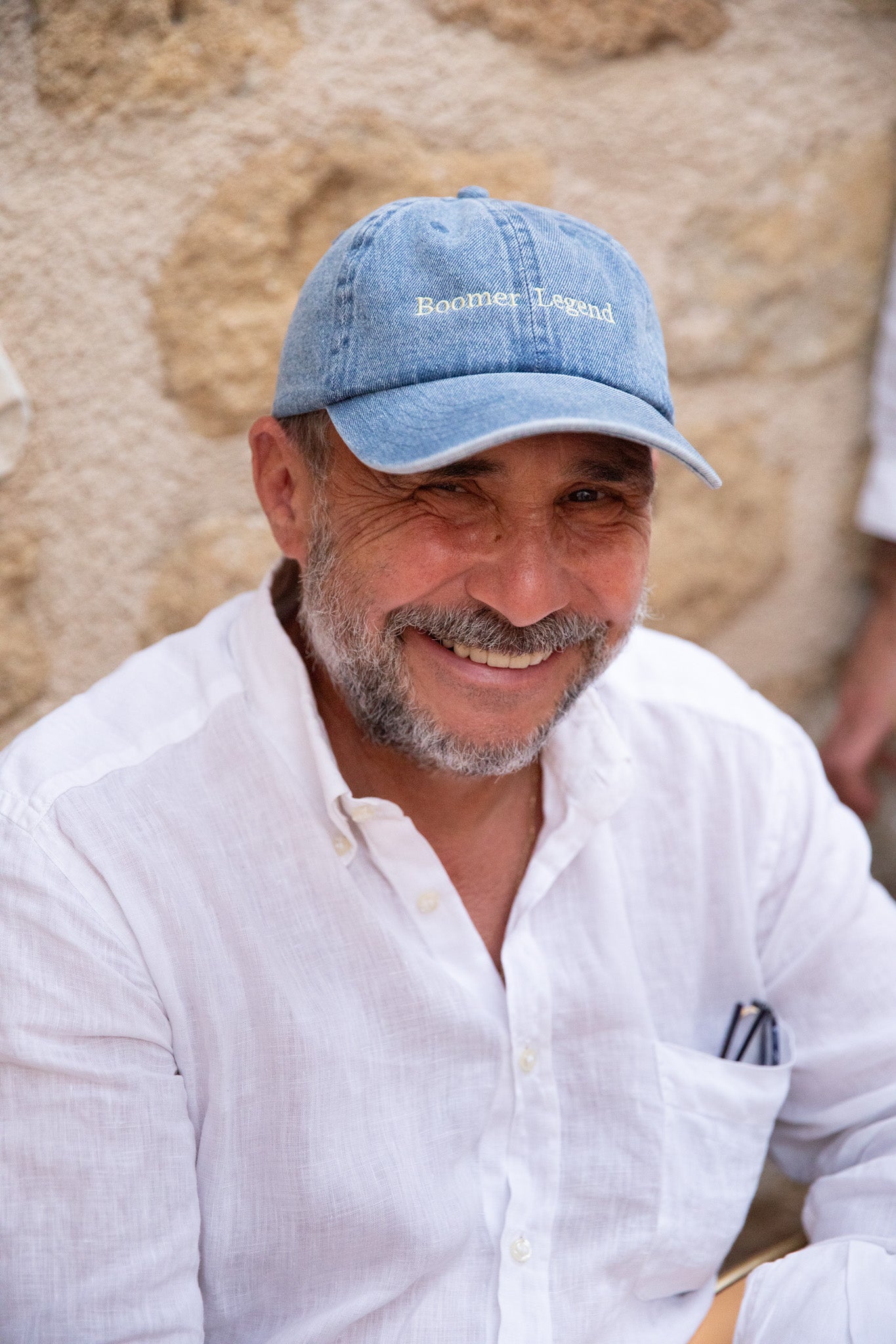 Casquette Jean Premium & Broderie Jaune Beurre – Boomer Legend