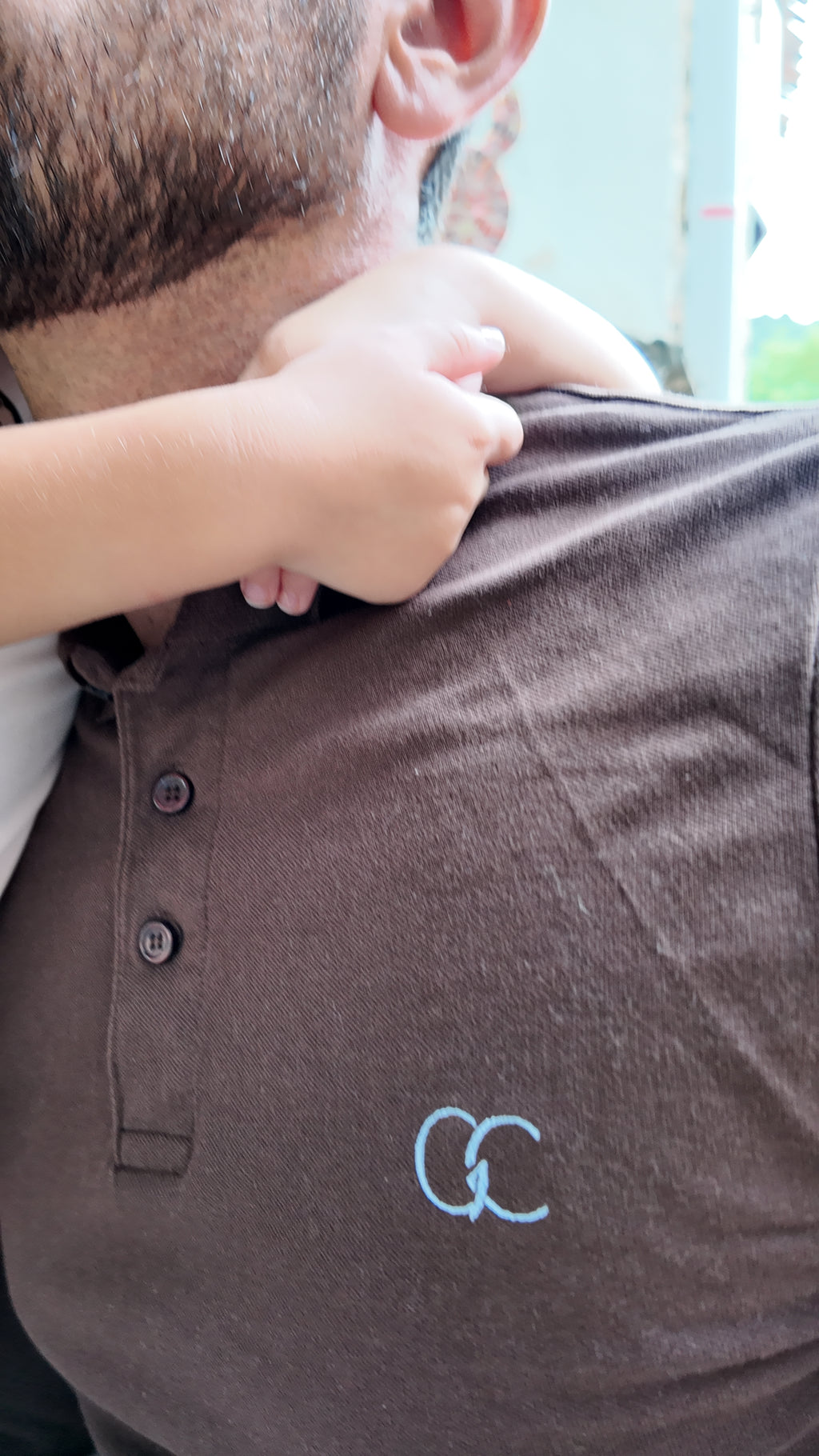 Polo manches longues Chocolat & Bleu – Génération Club
