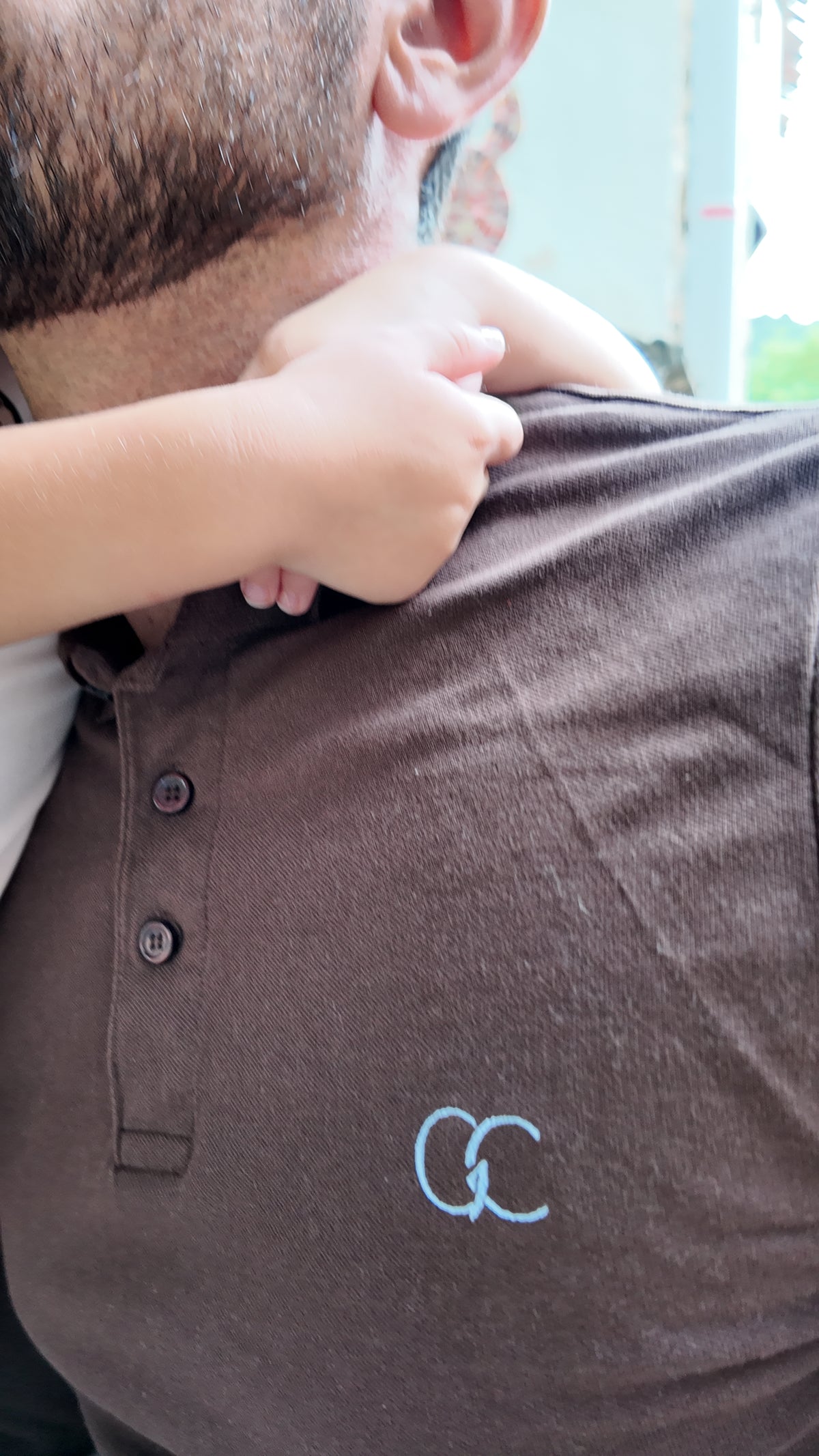 Polo manches longues Chocolat & Bleu – Génération Club