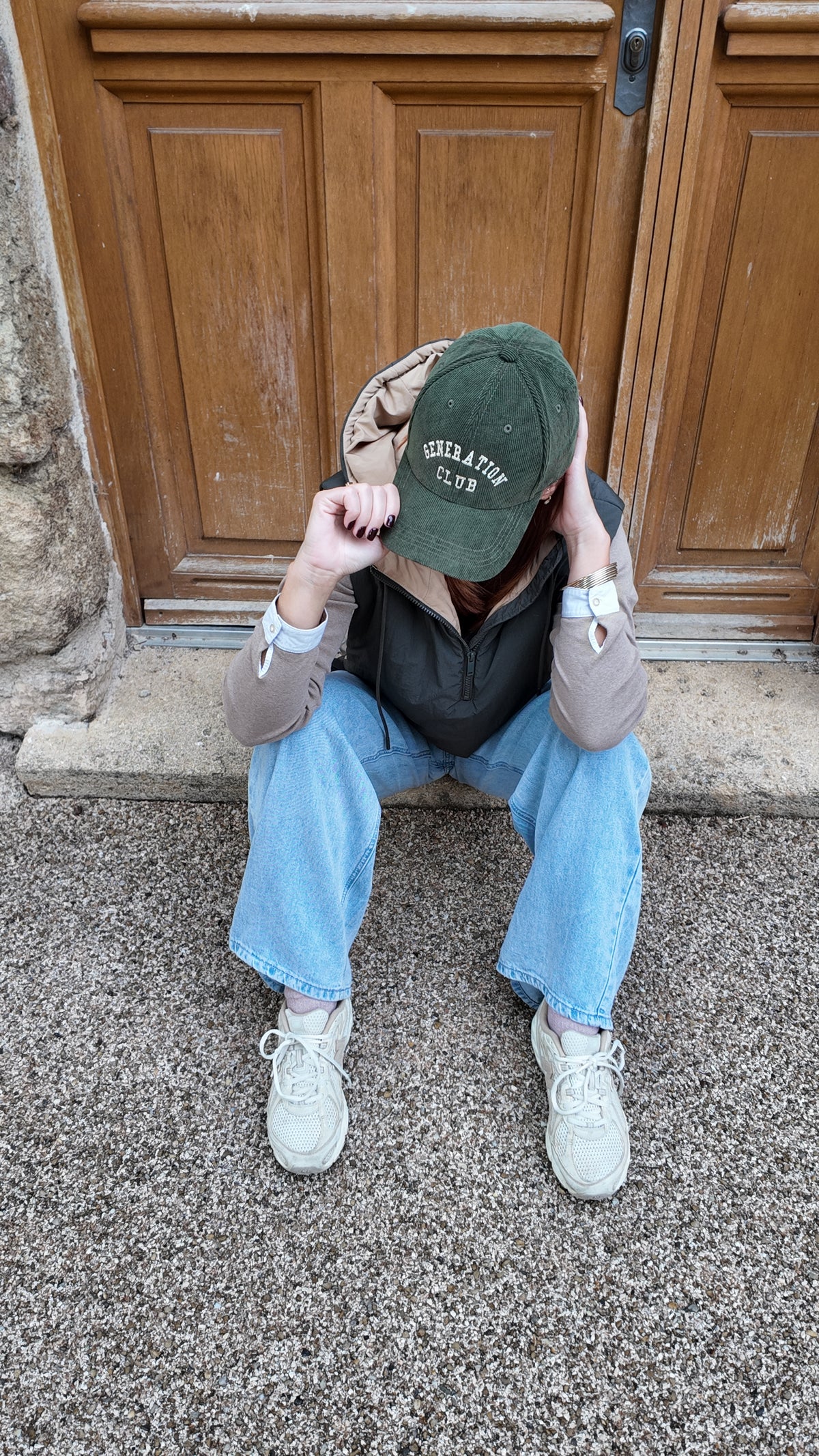 Casquette Old School Kaki Velours Côtelé – Génération Club