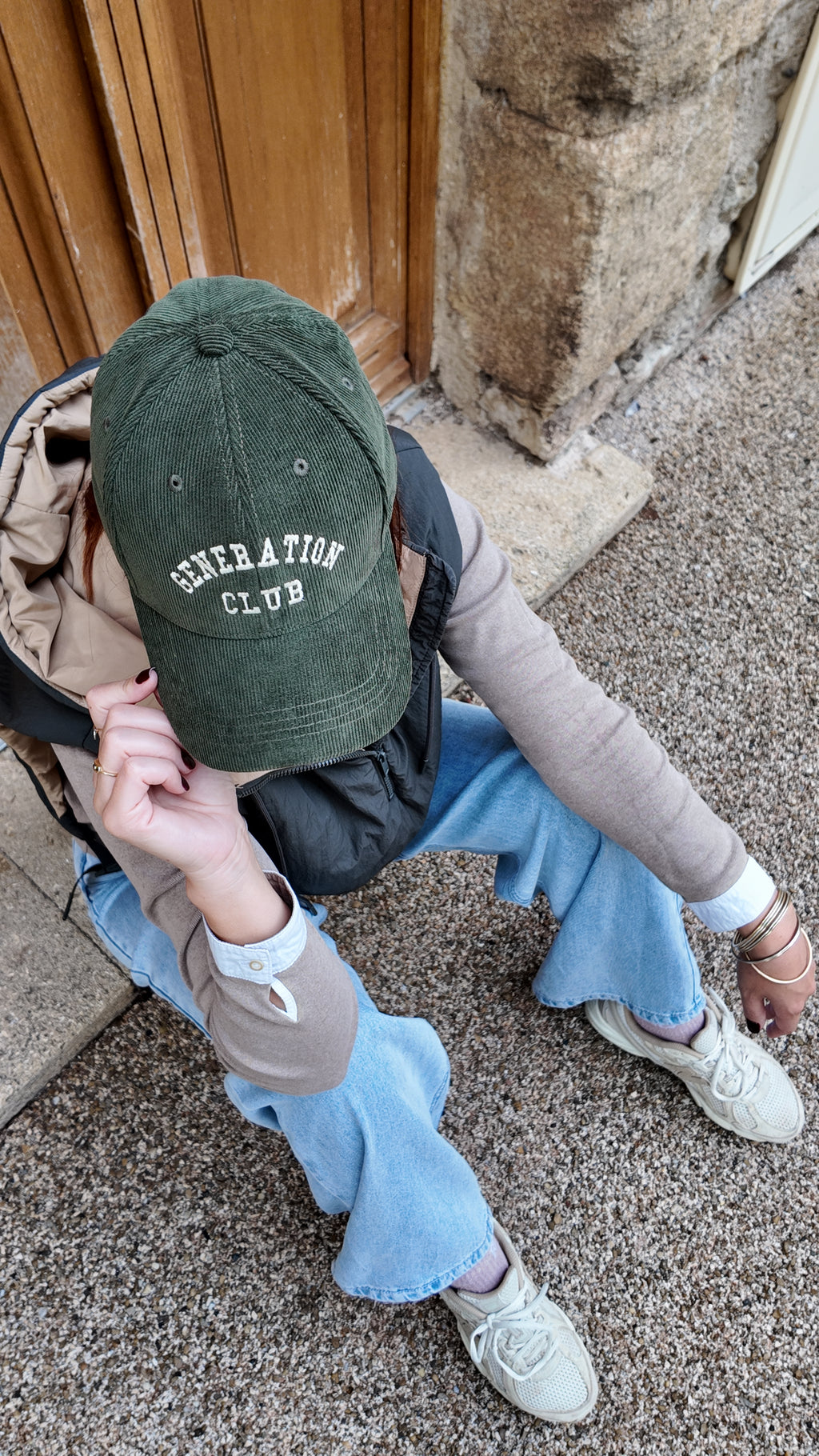 Casquette Old School Kaki Velours Côtelé – Génération Club